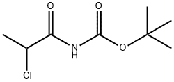 Carbamic acid, (2-chloro-1-oxopropyl)-, 1,1-dimethylethyl ester (9CI) Struktur