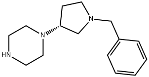 (R)-1-(1-benzylpyrrolidin-3-yl)piperazine Struktur