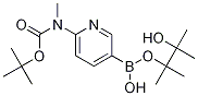 6-(N-Boc-methylamino)pyridine-3-boronic acid pinacol ester 化学構造式