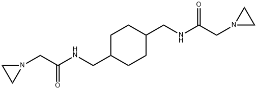 N,N'-[(1,4-シクロヘキサンジイル)ジメチレン]ビス(1-アジリジンアセトアミド) 化学構造式