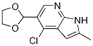 1H-Pyrrolo[2,3-b]pyridine, 4-chloro-5-(1,3-dioxolan-2-yl)-2-Methyl- Structure