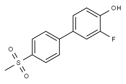 2-Fluoro-4-(4-methylsulfonylphenyl)phenol Structure
