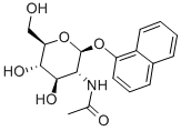 1-萘基-N-乙酰基-BETA-D-氨基葡萄糖苷, 10329-98-3, 结构式