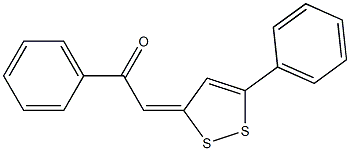 1-Phenyl-2-(5-phenyl-3H-1,2-dithiol-3-ylidene)ethanone Structure