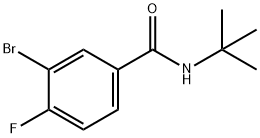T-ブチル3-ブロモ-4-フルオロベンズアミド 化学構造式