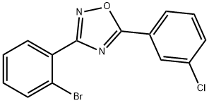 3-(2-Bromophenyl)-5-(3-chlorophenyl)-1,2,4-oxadiazole Struktur