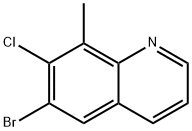 6-BROMO-7-CHLORO-8-METHYLQUINOLINE, 1033202-16-2, 结构式
