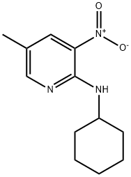 2-シクロヘキシルアミノ-5-メチル-3-ニトロピリジン 化学構造式