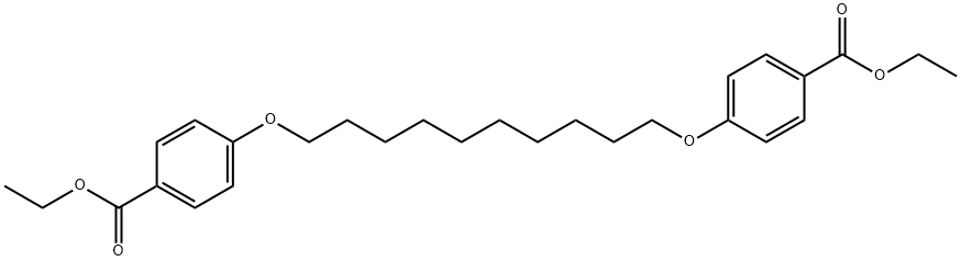 1,10-ビス[4-(エトキシカルボニル)フェノキシ]デカン 化学構造式