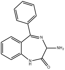 3-AMINO-5-PHENYL-1,3-DIHYDRO-2H-1,4-BENZODIAZEPIN-2-ONE Struktur
