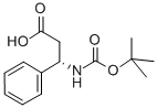 (S)-N-BOC-3-アミノ-3-フェニルプロパン酸 化学構造式