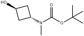 N-(反式-3-羟基环丁基)-N-甲基氨基甲酸叔丁酯, 1033718-20-5, 结构式