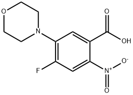 2-硝基-4-氟-5-(4-吗啉基)苯甲酸, 1033778-62-9, 结构式