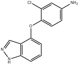 BenzenaMine, 3-chloro-4-(1H-indazol-4-yloxy)- Structure