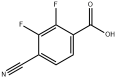 4-氰基-2,3-二氟苯甲酸, 1033997-04-4, 结构式