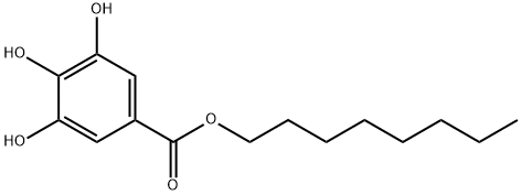 没食子酸辛酯,1034-01-1,结构式