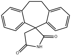 10,11-Dihydrospiro[5H-dibenzo[a,d]cycloheptene-5,3'-pyrrolidine]-2',5'-dione Structure