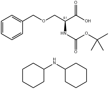 BOC-D-丝氨酸苄醚-二环己胺盐, 10342-01-5, 结构式