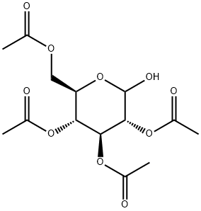 2,3,4,6-Tetraacetyl-D-glucose Structure