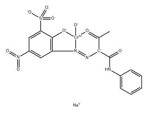 Natriumhydroxy[2-hydroxy-5-nitro-3-[[2-oxo-1-(phenylcarbamoyl)propyl]azo]benzolsulfonato(3-)]chromat(1-)