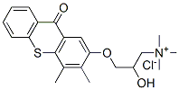 (3-(3,4-DIMETHYL-9-OXO-9H-THIOXANTHEN-2- YLOXY)-2-OH-PROPYL)TRI-ME-AMMON CL 97 Structure