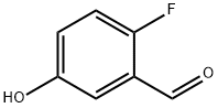2-フルオロ-5-ヒドロキシベンズアルデヒド 化学構造式