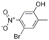 4-溴-2-甲基-5-硝基苯酚,103460-73-7,结构式