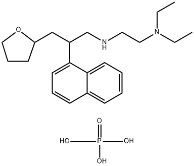 diethyl-[2-[2-naphthalen-1-yl-3-(oxolan-2-yl)propyl]ammonioethyl]azani um, dihydroxy-oxido-oxo-phosphorane Struktur
