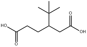 3-tert-ブチルヘキサン二酸 化学構造式
