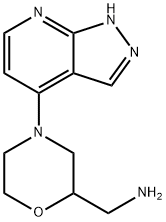 2-MorpholineMethanaMine, 4-(1H-pyrazolo[3,4-b]pyridin-4-yl)- Structure