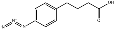 4-(4-アジドフェニル)ブタン酸 化学構造式
