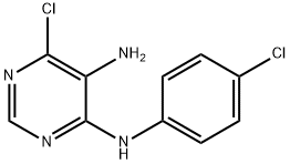 6-CHLORO-N4-(4-CHLOROPHENYL)-4,5-PYRIMIDINEDIAMINE Struktur