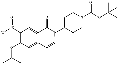 tert-butyl 4-(4-isopropoxy-5-nitro-2-vinylbenzamido)piperidine-1-carboxylate Struktur