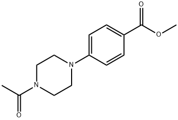 4-(4-アセチルピペラジン-1-イル)安息香酸メチル 化学構造式