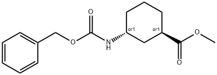甲基 反式-3-(苄氧羰基氨基)环己烷甲酸酯, 1035325-22-4, 结构式