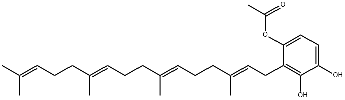 4-Acetoxy-3-geranylgeranyl-1,2-dihydroxybenzene Struktur