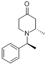 (S)-2-メチル-1-((S)-1-フェニルエチル)ピペリジン-4-オン 化学構造式