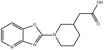 (1-[1,3]oxazolo[4,5-b]pyridin-2-ylpiperidin-3-yl)acetic acid Structure