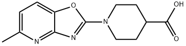1-(5-methyl[1,3]oxazolo[4,5-b]pyridin-2-yl)piperidine-4-carboxylic acid Structure