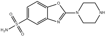 2-(哌嗪-1-基)苯并[D]噁唑-5-磺酰胺, 1035840-39-1, 结构式