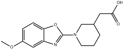 [1-(5-methoxy-1,3-benzoxazol-2-yl)piperidin-3-yl]acetic acid Structure