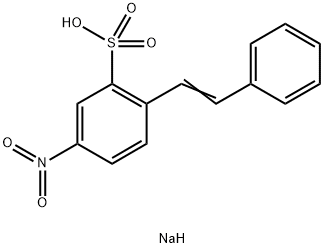 5-ニトロ-2-(2-フェニルエテニル)ベンゼンスルホン酸ナトリウム 化学構造式