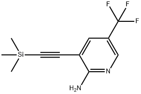 5-(Trifluoromethyl)-3-((trimethylsilyl)ethynyl)-pyridin-2-amine Structure