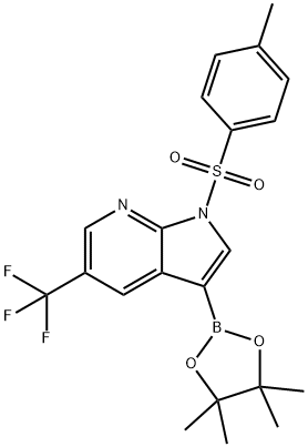 1H-Pyrrolo[2,3-b]pyridine, 1-[(4-Methylphenyl)sulfonyl]-3-(4,4,5,5-tetraMethyl-1,3,2-dioxaborolan-2-yl)-5-(trifluoroMethyl)- Structure