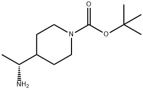 (R)-4-(1-氨基乙基)哌啶-1-羧酸叔丁酯, 1036027-86-7, 结构式