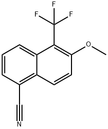 1-CYANO-6-METHOXY-5-(TRIFLUOROMETHYL)NAPHTHALENE 结构式