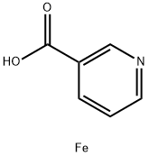 ビス(3-ピリジンカルボン酸)鉄(II) 化学構造式