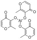 3-ヒドロキシ-2-メチル-4-ピロン酸アルミニウム() 化学構造式