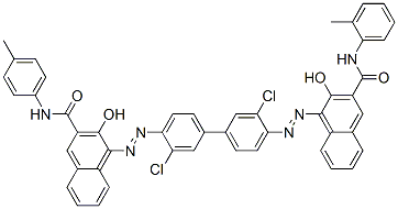 103621-95-0 2-Naphthalenecarboxamide, 4-[[3,3'-dichloro-4'-[[2- hydroxy-3-[[(2-methylphenyl)amino]carbonyl]-1-naphthalenyl ]azo][1,1'-biphenyl]-4-yl]azo]-3-hydroxy- N-(4-methylphenyl)-