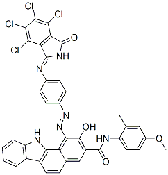 1-[[4-[(4,5,6,7-Tetrachloro-3-oxo-isoindoline-1-ylidene)amino]phenyl]azo]-2-hydro xy-N-(4-methoxy-2-methylphenyl)-11H-benzo[a]carbazole-3-carboxamide|